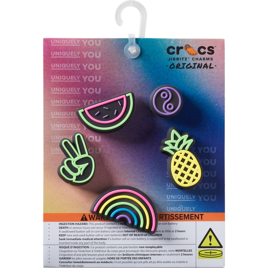 Lights Up Fun 5 Pack Jibbitz Shoe Charm - Crocs on sale
