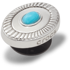 Silver Turquoise Emblem Jibbitz™ charms - Crocs US