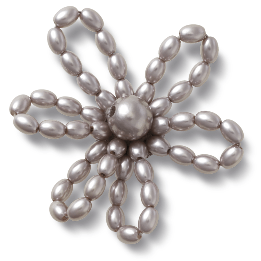 Grey Pearl Beaded Daisy Jibbitz™ charms - Crocs online