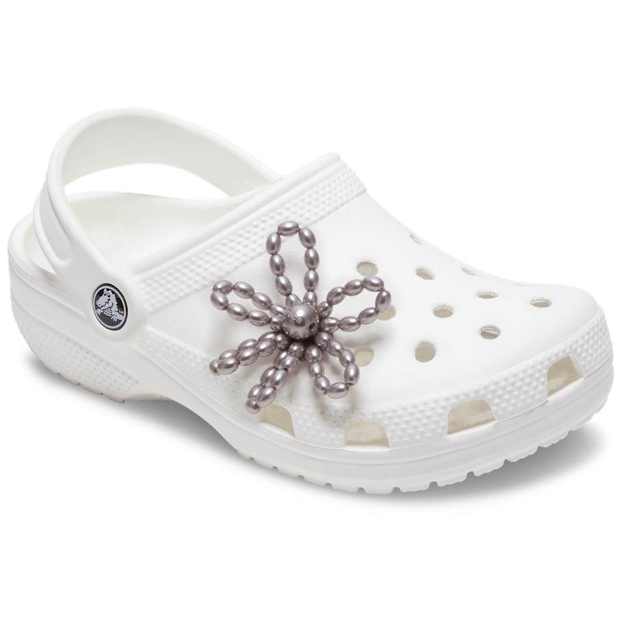 Grey Pearl Beaded Daisy Jibbitz™ charms - Crocs online