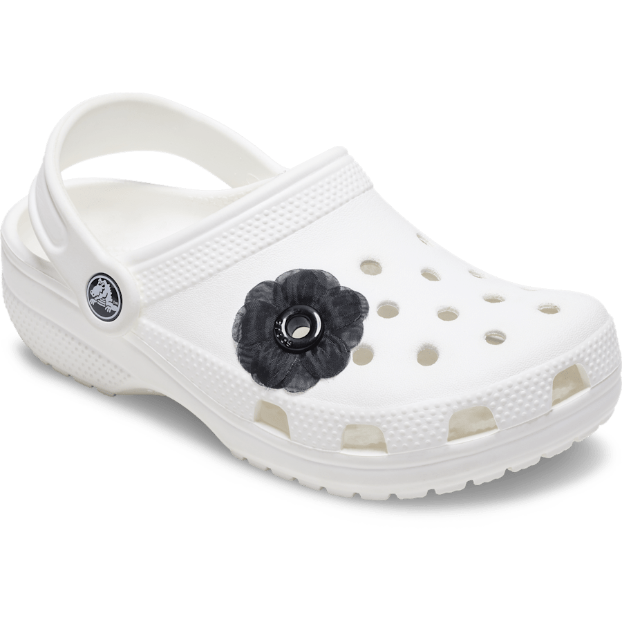 Black Chiffon Grommet Jibbitz™ charms - Crocs for sale