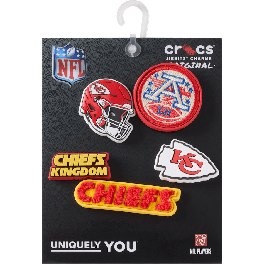 NFL Kansas City Chiefs 5 Pack Jibbitz Shoe Charm - Crocs on sale