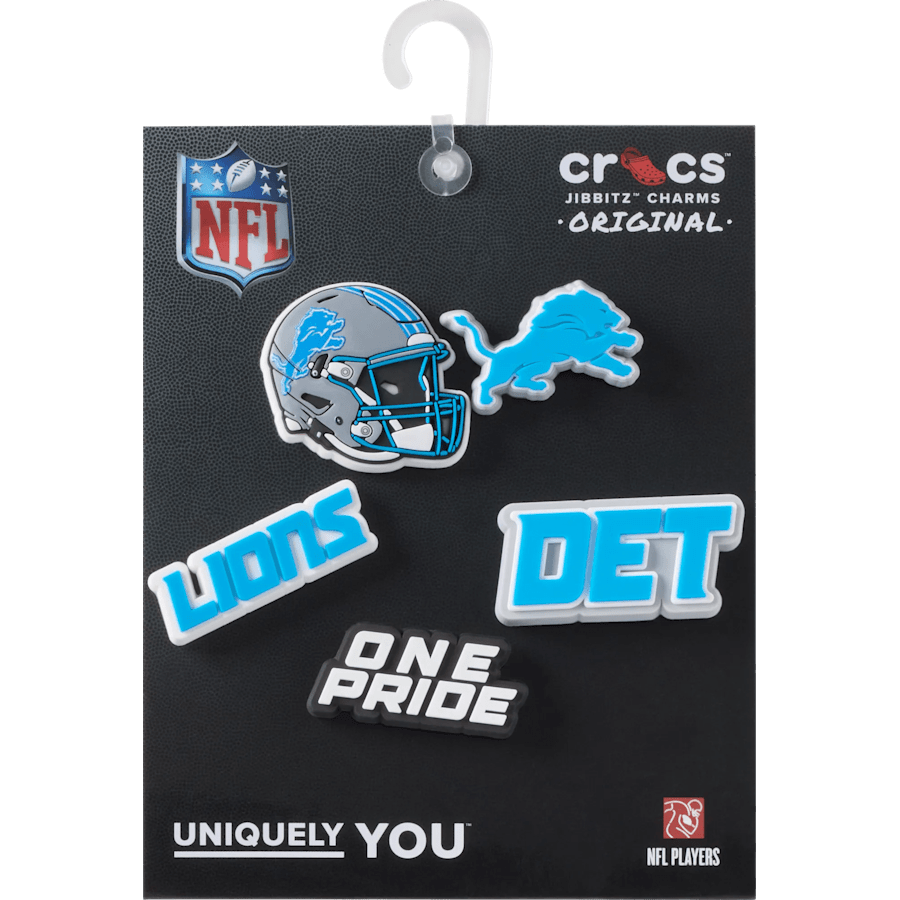 NFL Detroit Lions 5 Pack Jibbitz Shoe Charm - Crocs for sale
