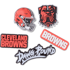 NFL Cleveland Browns 5 Pack Jibbitz Shoe Charm - Crocs for sale