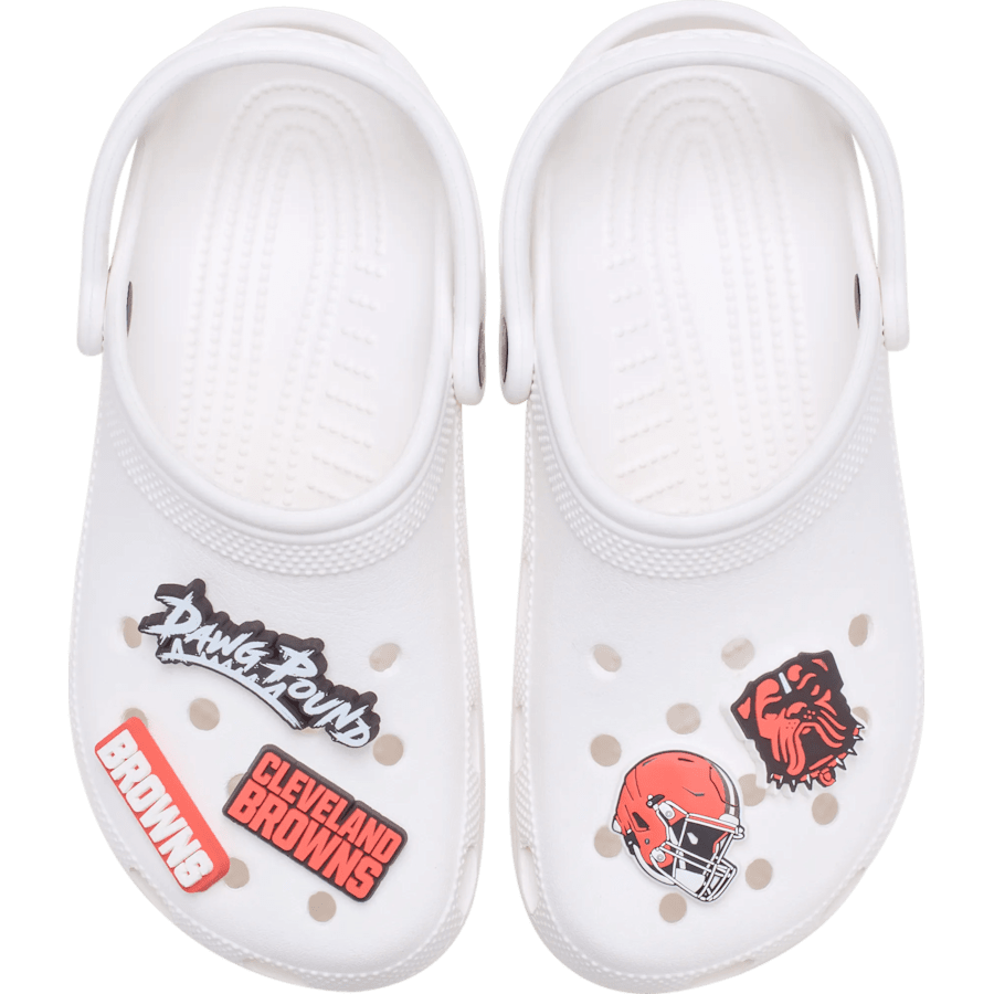 NFL Cleveland Browns 5 Pack Jibbitz Shoe Charm - Crocs for sale