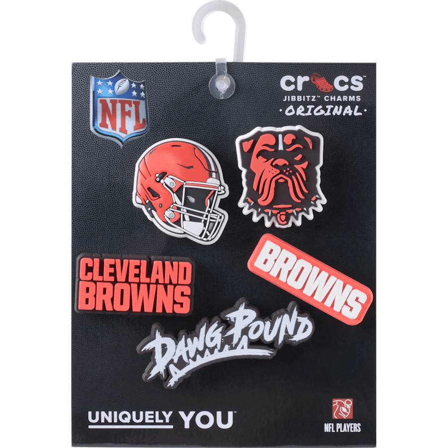 NFL Cleveland Browns 5 Pack Jibbitz Shoe Charm - Crocs for sale