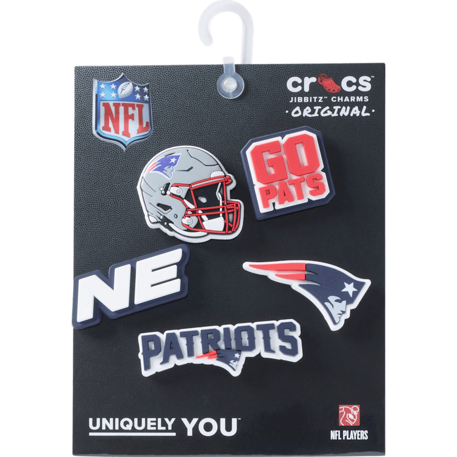 NFL New England Patriots 5 Pack Jibbitz Shoe Charm - Crocs on sale