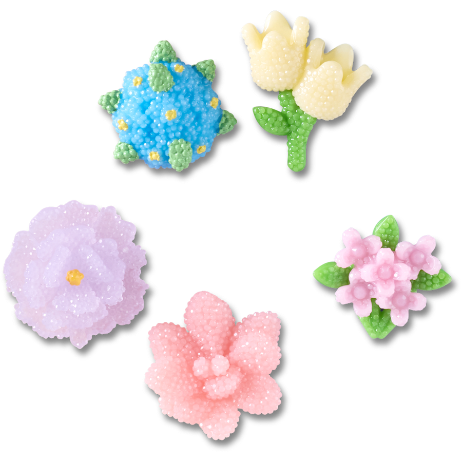 Beaded Flowers 5 Pack Jibbitz™ charms - Crocs US