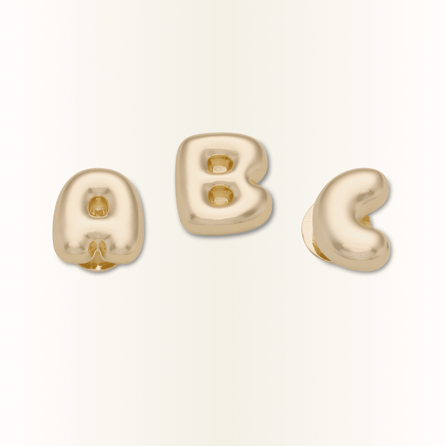 Gold Bubble Letter A-Z Jibbitz™ charms - Crocs discount