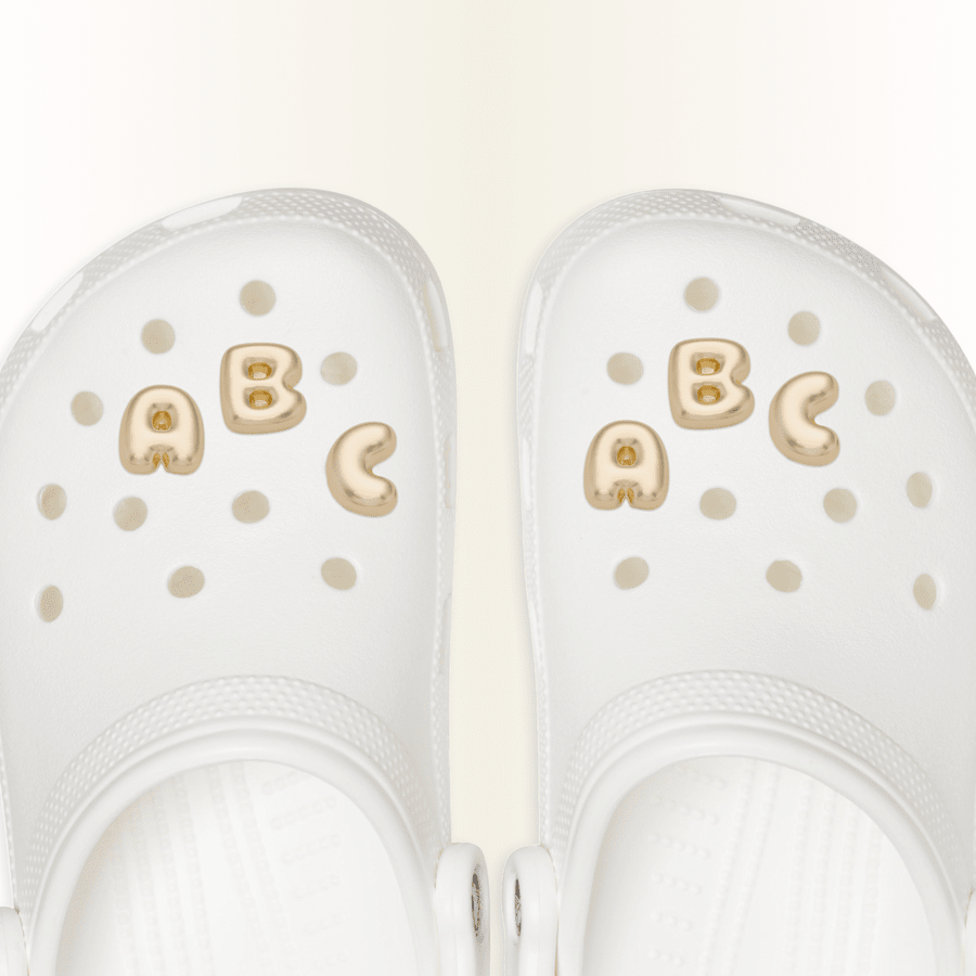 Gold Bubble Letter A-Z Jibbitz™ charms - Crocs discount