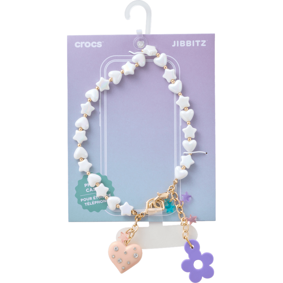 Beaded Heart Flower Phone Wristlet - Crocs sale